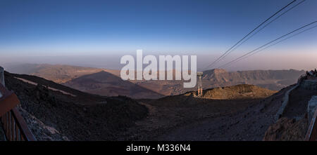 Panorama Blick auf Teneriffa mit Schatten des Teide, Spanien, Europa Stockfoto