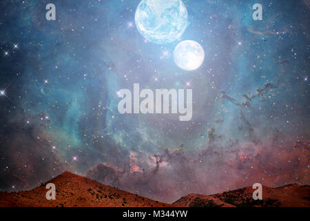 Planet Mars Berge Landschaft - Elemente dieses Bild von der NASA eingerichtet Stockfoto