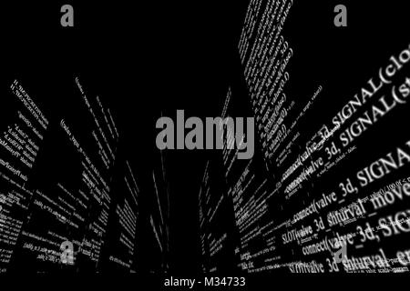 Software Source Code. Schichten von Programmcode Stockfoto