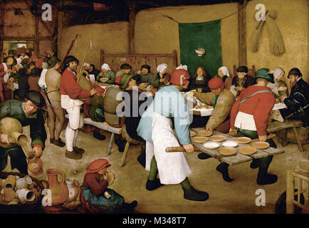 Pieter Brueghel der Ältere, Bauernhochzeit, 1566-69 Stockfoto