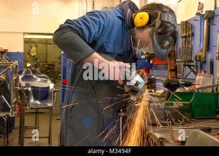 Crossle race car Factory in Belfast, Nordirland Stockfoto