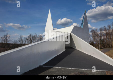 Siegerland Autobahn Kirche, Autobahn A45, Wilnsdorf, Nordrhein-Westfalen, Deutschland, Europa Stockfoto