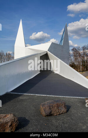 Siegerland Autobahn Kirche, Autobahn A45, Wilnsdorf, Nordrhein-Westfalen, Deutschland, Europa Stockfoto