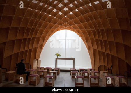 Innenansicht, Siegerland Autobahn Kirche, Autobahn A45, Wilnsdorf, Nordrhein-Westfalen, Deutschland, Europa Stockfoto