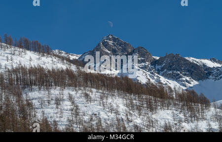 Bergwelt in Cervinia, Aostatal Valtournenche, Alpen Stockfoto