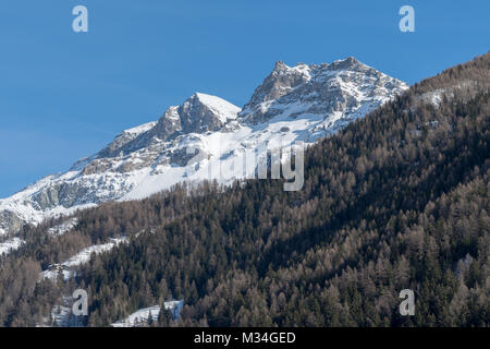 Bergwelt in Cervinia, Aostatal Valtournenche, Alpen Stockfoto