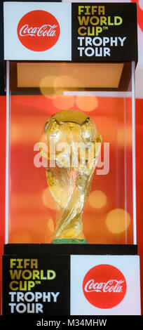 Baku, Aserbaidschan. 9 Feb, 2018. Detail der FIFA WM 2018 Während des FIFA World Cup Trophy Tour im Hilton Hotel am Januar 09, 2018 in Baku, Aserbaidschan Credit: Aziz Karimov/Alamy leben Nachrichten Stockfoto