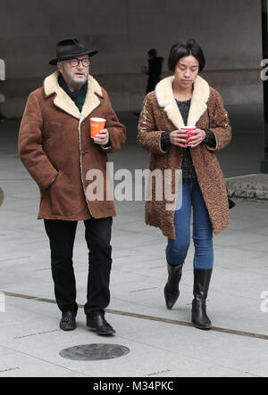 London, Großbritannien. 9 Feb, 2018. George Galloway bei den BBC Studios Credit: RM Presse/Alamy Live Nachrichten gesehen Stockfoto