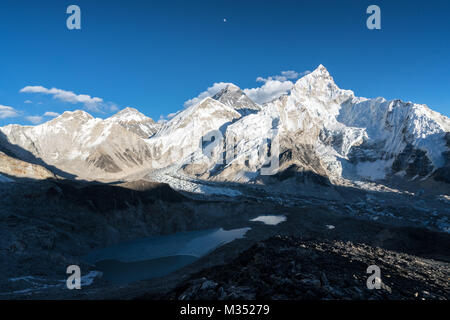 Mount Everest usw. von Kala Patthar, Nepal gesehen Stockfoto