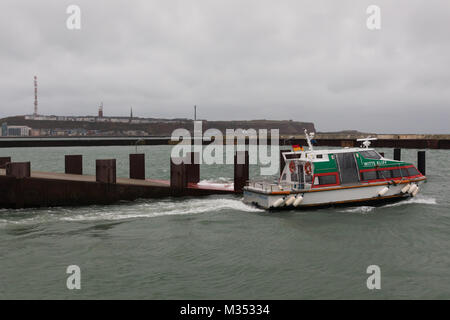 Mit der Fähre auf die Düne, Helgoland Stockfoto