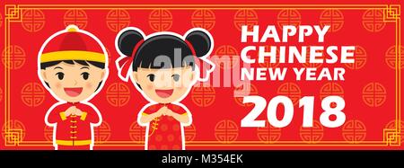 Happy Chinese New Year greetings Card. Stock Vektor