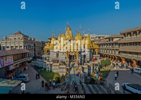 Shri swaminarayan Mandir, reisi, Gujarat, Indien, Asien Stockfoto