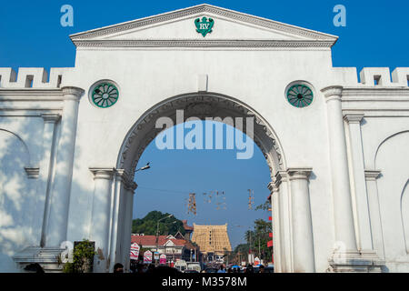 Eingang von Padmanabhaswamy Temple, Thiruvananthapuram, Kerala, Indien, Asien Stockfoto