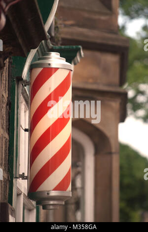 Friseure shop, Barnard Castle, County Durham Stockfoto