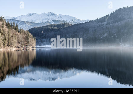 Romantische Winterlandschaft Stockfoto