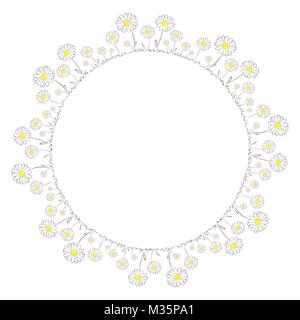 Gänseblümchen auf Vector Illustration für Grußkarten. Stock Vektor