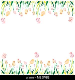 Tulpen Vector Illustration für Grußkarten. Stock Vektor