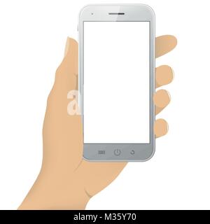 Handy in der Hand Vector Illustration Stock Vektor