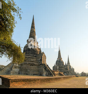 Tempel Wat Phra Si Sanphet in Ayutthaya historischen Park, Thailand Stockfoto