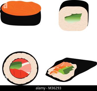 Abstrakte köstliches Sushi Stock Vektor