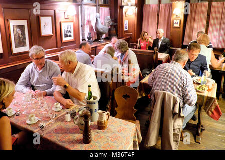 Restaurant Chez Yvonne, Straßburg, Elsass, Frankreich Stockfoto