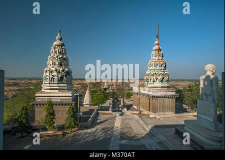 Shri deshbhushan kulbhushan digambar Tempel, osmanabad, Maharashtra, Indien, Asien Stockfoto