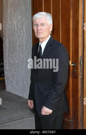 Henning Voscherau, Trauerfeier fuer den gestorbenen Buergerschaftspraesidenten und ehemaligen ersten Bürgermeister Peter Schulz in der Kirche St. Katharinen, Hamburg, 03.06.2013 Stockfoto