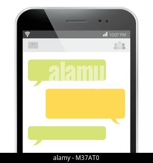 Handy Nachricht angezeigt. Stock Vektor