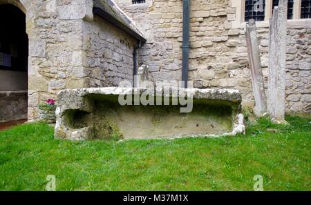 Saint Winifred's Kirche, Branscombe Dorf. East Devon Gebiet von außergewöhnlicher natürlicher Schönheit. UK. Stockfoto