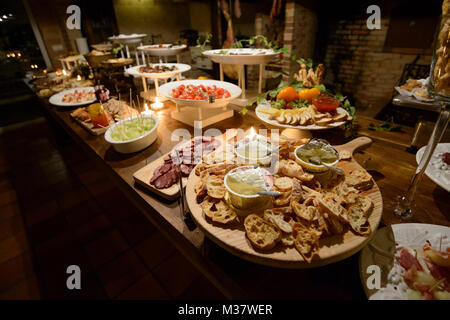 Essen vom buffet Stockfoto