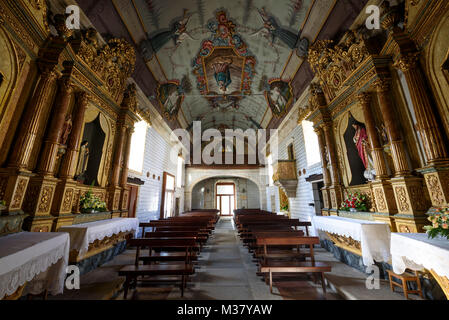 Innenraum der Igreja Matriz De Alijó/Igreja de Santa Maria Maior Kirche in Arouca, Portugal, Europa Stockfoto