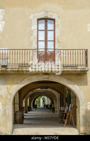 Labastide-d'Armagnac - ein traditionelles befestigte Bastide im Département Landes, Nouvelle-Aquitaine, im Südwesten von Frankreich Stockfoto