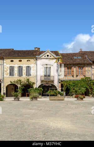 Labastide-d'Armagnac - ein traditionelles befestigte Bastide im Département Landes, Nouvelle-Aquitaine, im Südwesten von Frankreich Stockfoto