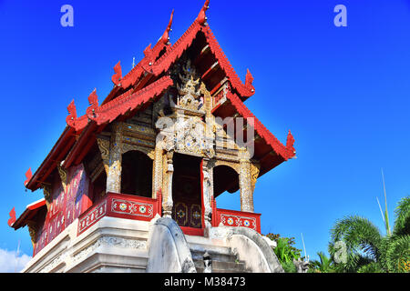 Ho Trai (Bibliothek) im Tempel Wat Phra Singh, einen buddhistischen Tempel in Chiang Mai, Thailand Stockfoto