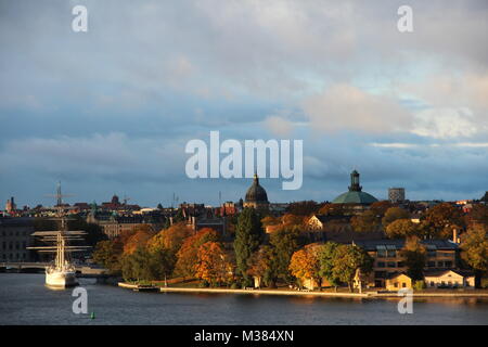 Die Insel Skeppsholmen in Stockholm an einem sonnigen Herbsttag im Oktober 2012. Stockfoto