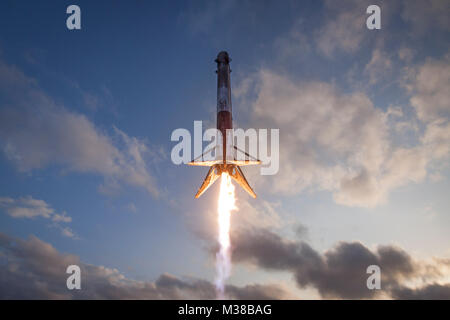 SES-10 Mission Falcon 9 Erste Phase der Landung s3 Stockfoto