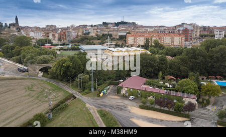 Luftaufnahme der Stadt Haro Spanien Stockfoto