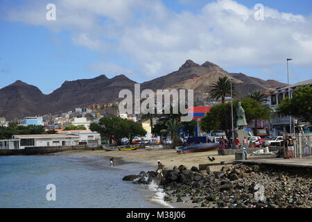 Midelo, Hafen und Strand, Sao Vincente, Kap Verde Stockfoto