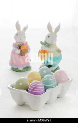 Pastellfarben Eier zu Ostern Stockfoto