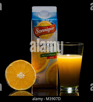 Sonniger, Orangensaft Orangensaft Stockfoto