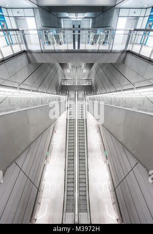 U-Bahn von Kopenhagen im Jahr 2015 getroffen Stockfoto