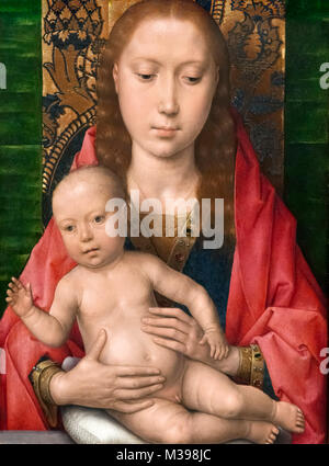 Jungfrau und Kind von Hans Memling (1430-1494), Öl auf Eichenholz, c 1475 Stockfoto