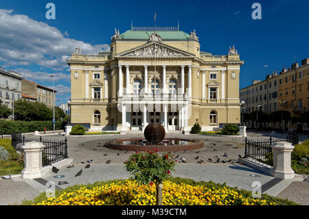 Kroatisches Nationaltheater Ivan pl. Zajc in Rijeka Stockfoto