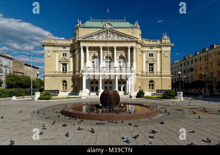 Kroatisches Nationaltheater Ivan pl. Zajc in Rijeka Stockfoto