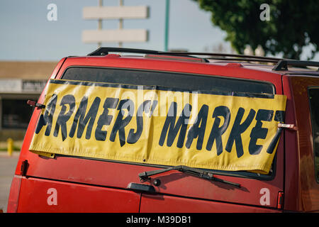 Los Angeles, Jan 21: Zeichen der Farmers Market in Tempel Stadt am 21.Januar 2018 in Los Angeles, Kalifornien Stockfoto