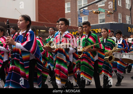 Brownsville, Texas, USA - 25. Februar 2017, Grand International Parade ist Teil der Charro Tage Fiesta - Fiestas Mexicanas, ein bi-nationales Festival Stockfoto