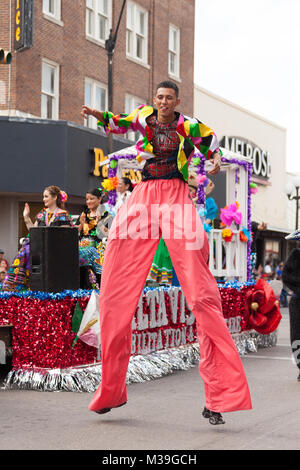 Brownsville, Texas, USA - 25. Februar 2017, Grand International Parade ist Teil der Charro Tage Fiesta - Fiestas Mexicanas, ein bi-nationales Festival Stockfoto