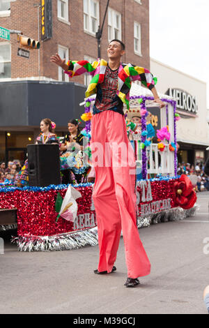 Brownsville, Texas, USA - 25. Februar 2017, Grand International Parade ist Teil der Charro Tage Fiesta - Fiestas Mexicanas, ein bi-nationales Festival Stockfoto