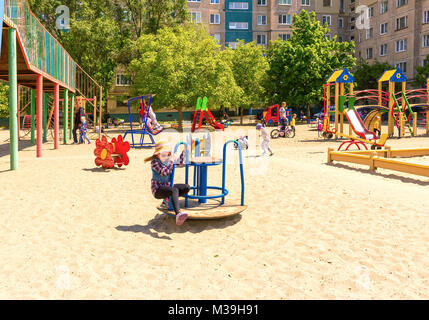 Kiew, Ukraine - 21. Mai 2017: Der Kinderspielplatz Stockfoto