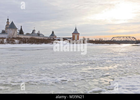 Spaso Prilutsky Kloster März Morgen. Vologda, Russland Stockfoto